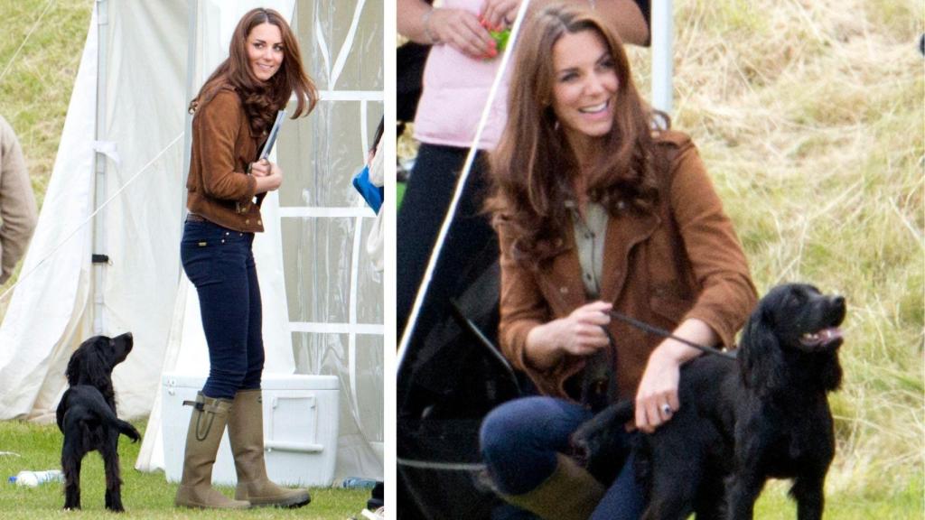 Kate Middleton, con su perro Lupo, en varias fotografías tomadas en 2012.