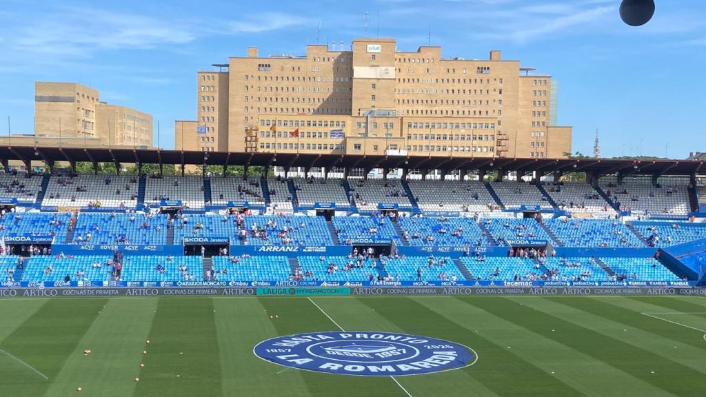 Así luce La Romareda.