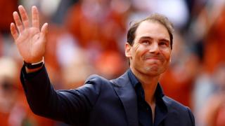 Nadal, emocionado en su discurso en Roland Garros.