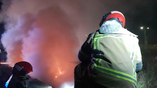 Imagen de archivo de una actuación de los Bomberos de Valladolid.