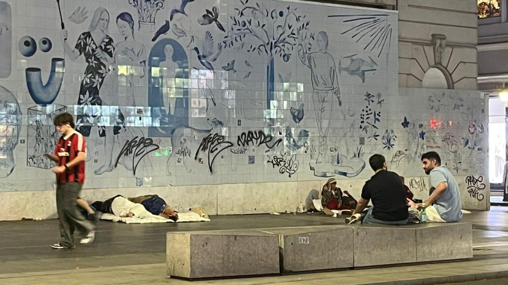 Misma ubicación en Gran Vía, la noche de este pasado domingo.