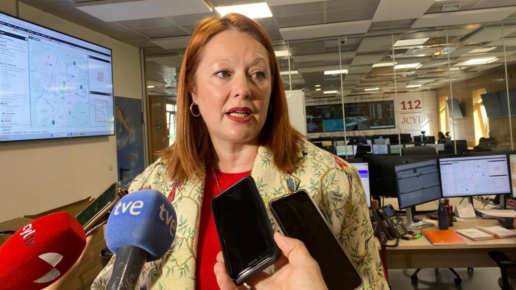 La directora de la Agencia de Protección Civil y Emergencias de la Junta de Castilla y León, Irene Cortés Calvo, en la jornada de puertas abiertas