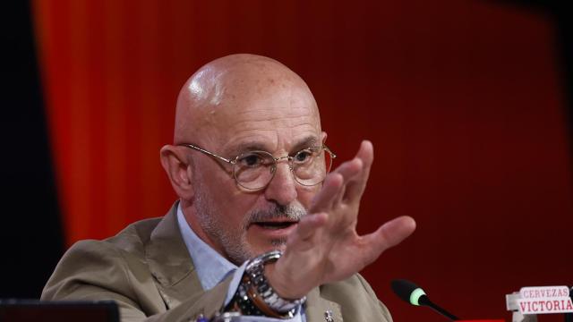 Luis de la Fuente, durante la rueda de prensa.
