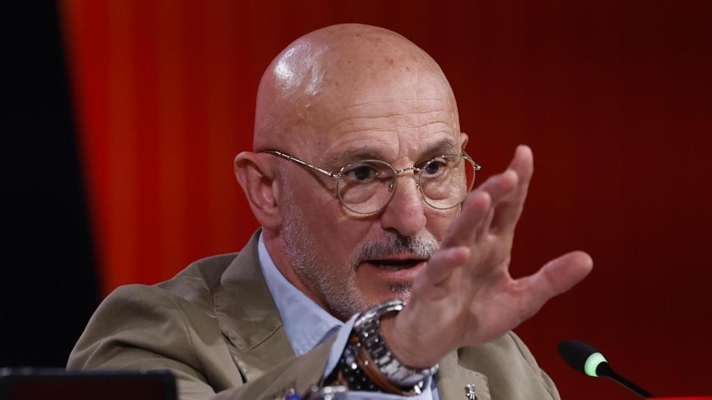 Luis de la Fuente, durante la rueda de prensa.