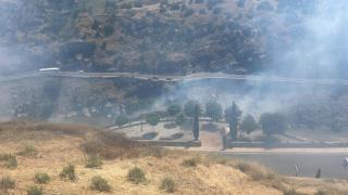 La gran humareda se apreciaba desde la parte alta del Casco Histórico.