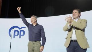 El presidente del PP, Alberto Núñez Feijóo, y el presidente del PPCyL y de la Junta de Castilla y León, Alfonso Fernández Mañueco, en una imagen de archivo