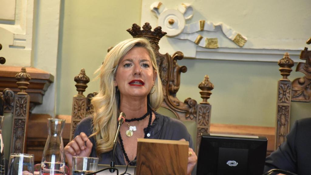 Irene Carvajal este lunes en la sesión plenaria