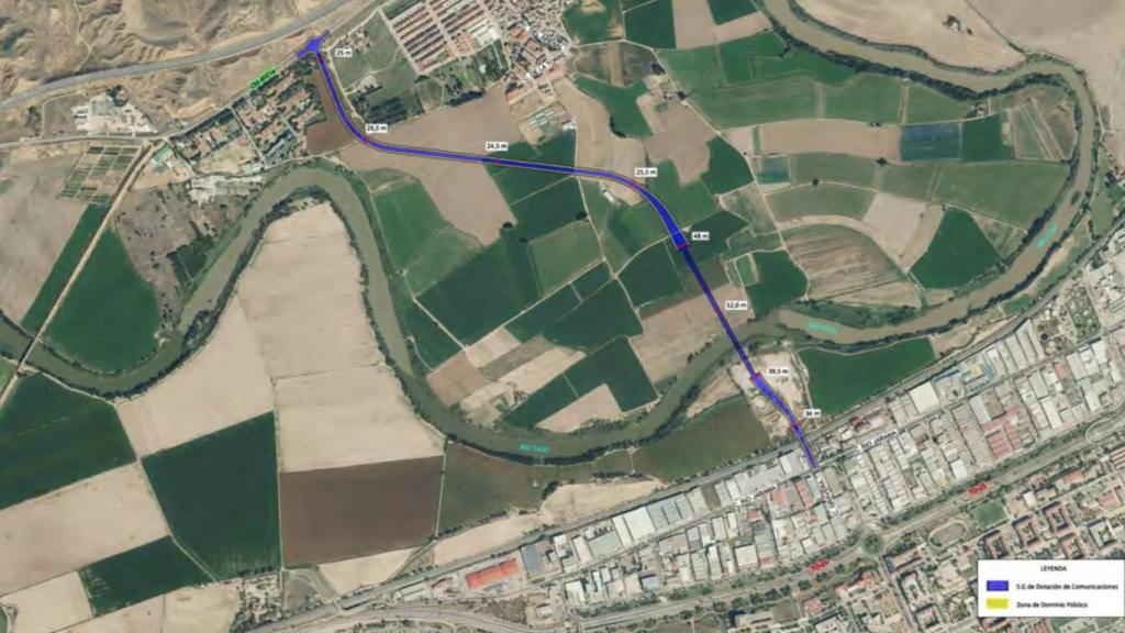 El trazado del vial que conectará el Polígono y Azucaica.