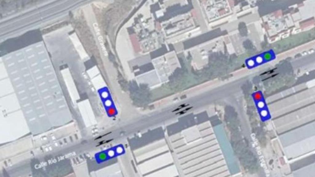 Ubicación de los semáforos.