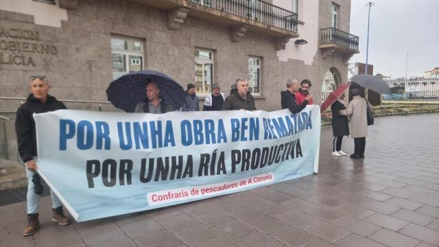Una protesta anterior de los mariscadores.,