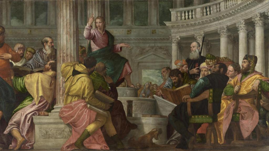 'La disputa con los doctores en el templo' (Paolo Veronese, 1560). Foto: Museo Nacional del Prado
