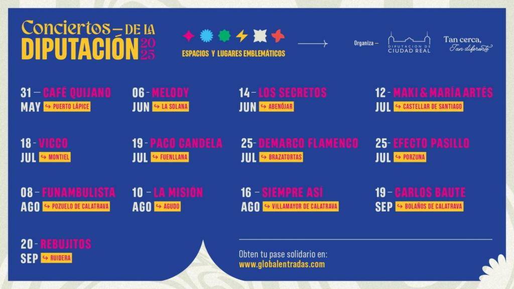 Conciertos en 'Espacios y Lugares Emblemáticos'. Foto: Diputación de Ciudad Real.