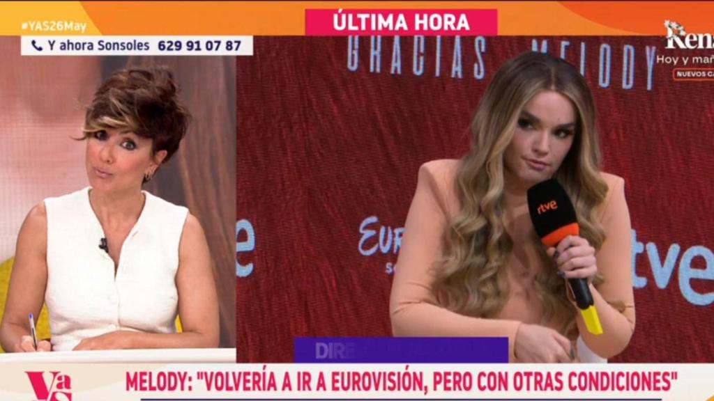 Sonsoles Ónega y Melody.