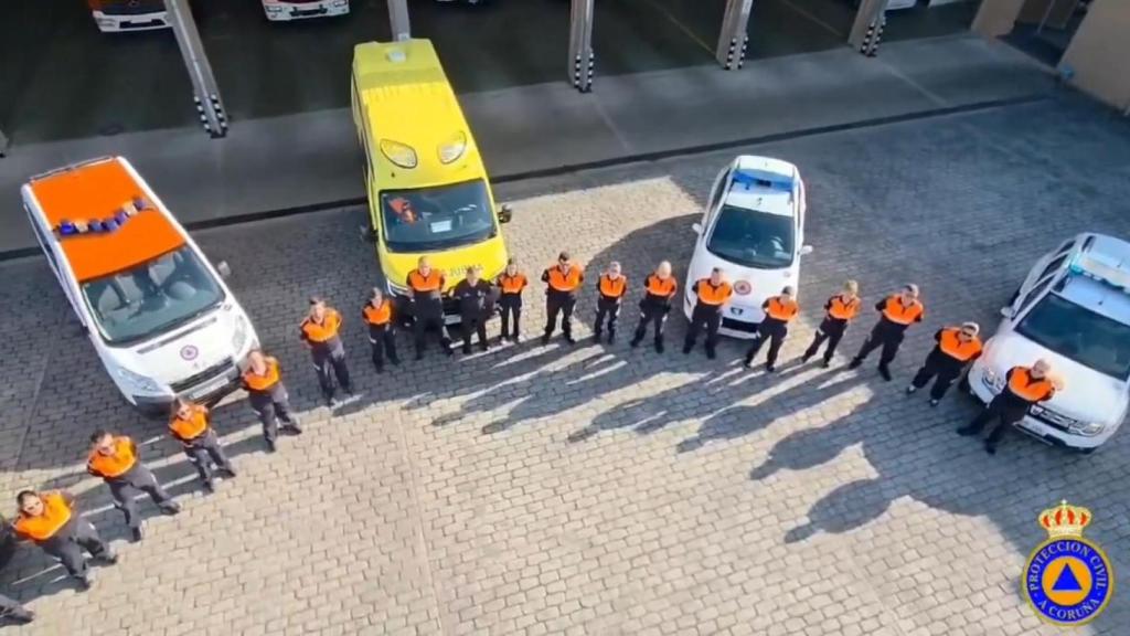 Instante del minuto de silencio.