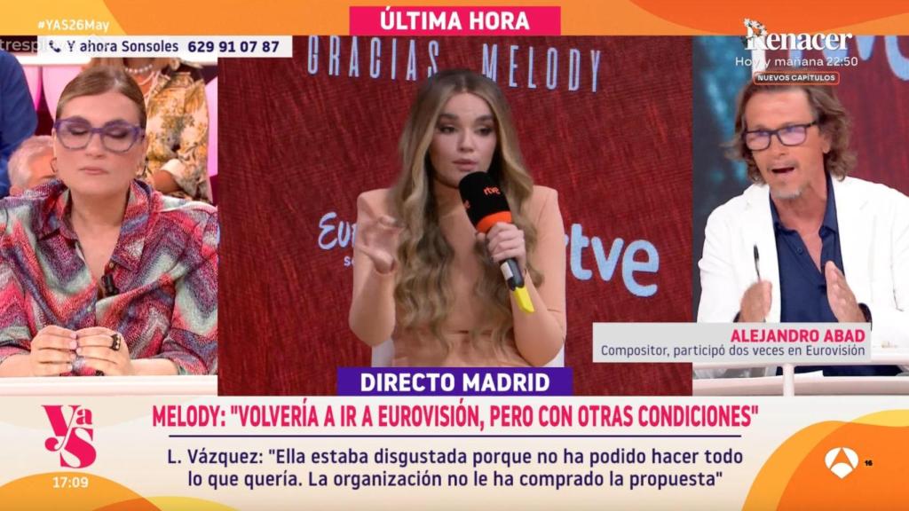 Lorena Vázquez y Alejandro Abad en 'Y ahora, Sonsoles'.