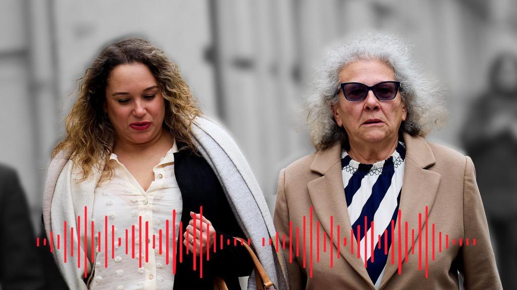 Carmen Pano y su hija, Leonor González Pano, en el Supremo.