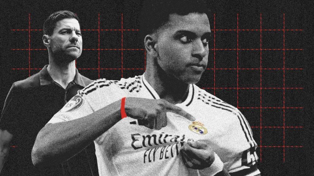 Xabi Alonso y Rodrygo Goes, en un fotomontaje