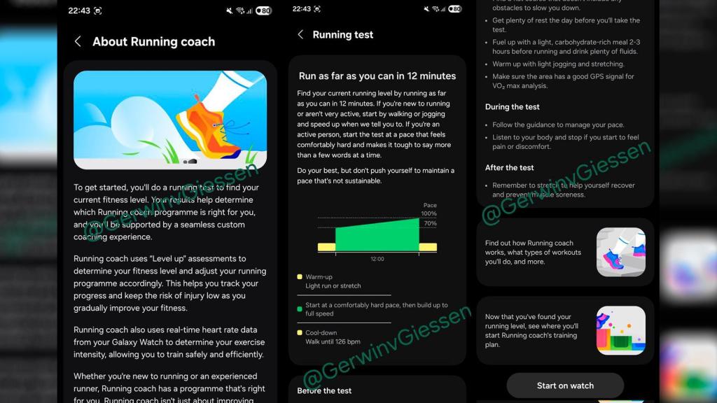 Capturas de la nueva función para runners de One UI 8