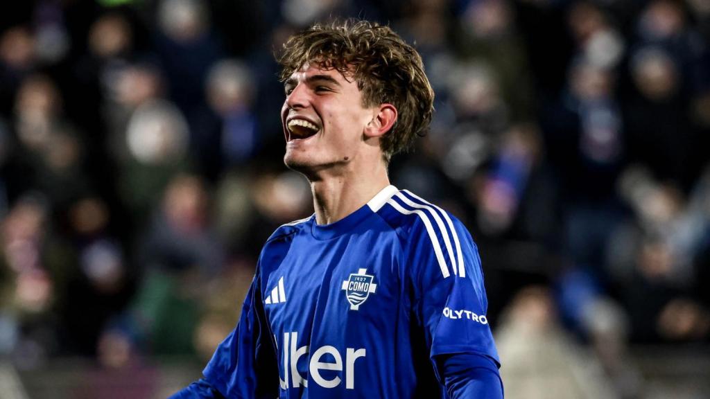 Nico Paz, con el Como