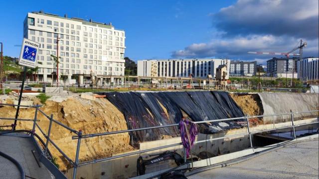 Viviendas en construcción en el barrio de Xuxán en A Coruña.