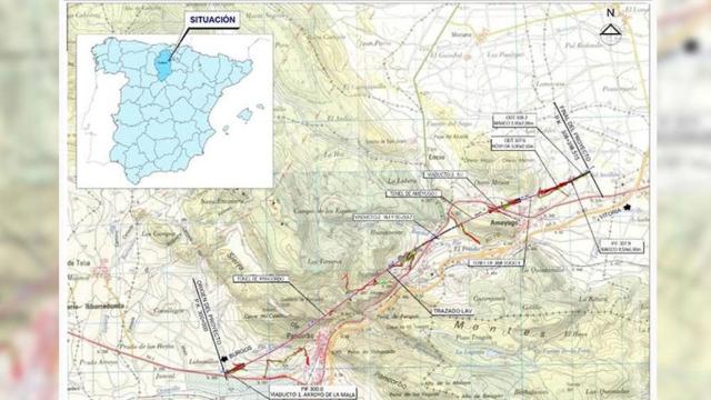 Plano de las obras para el primer tramo de AVE entre Burgos y Vitoria