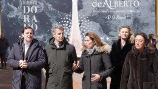 Alberto Núñez Feijóo y Mañueco en Serrada el pasado mes de marzo.