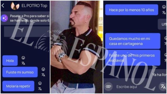 'El Potro Top', en la imagen que enviaba a otros usuarios de la app gay Wapo, junto a sus mensajes de dominación.