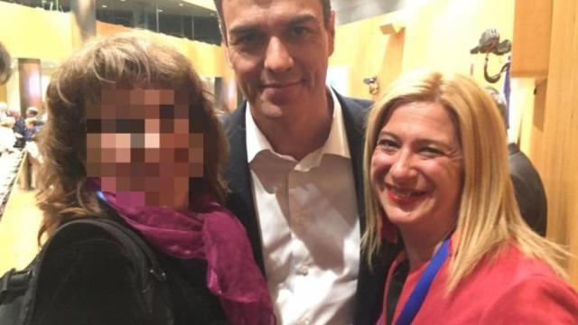 Leire Díez y Pedro Sánchez.