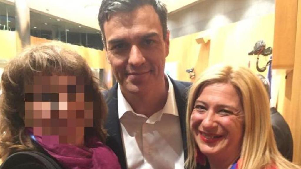 Leire Díez y Pedro Sánchez.