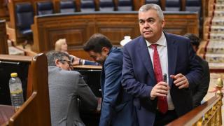 El secretario de Organización del PSOE, Santos Cerdán, este martes en el Congreso de los Diputados.