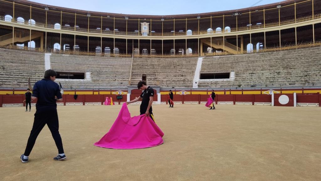Una de las clases en el anterior curso de la Escuela Taurina de Alicante.