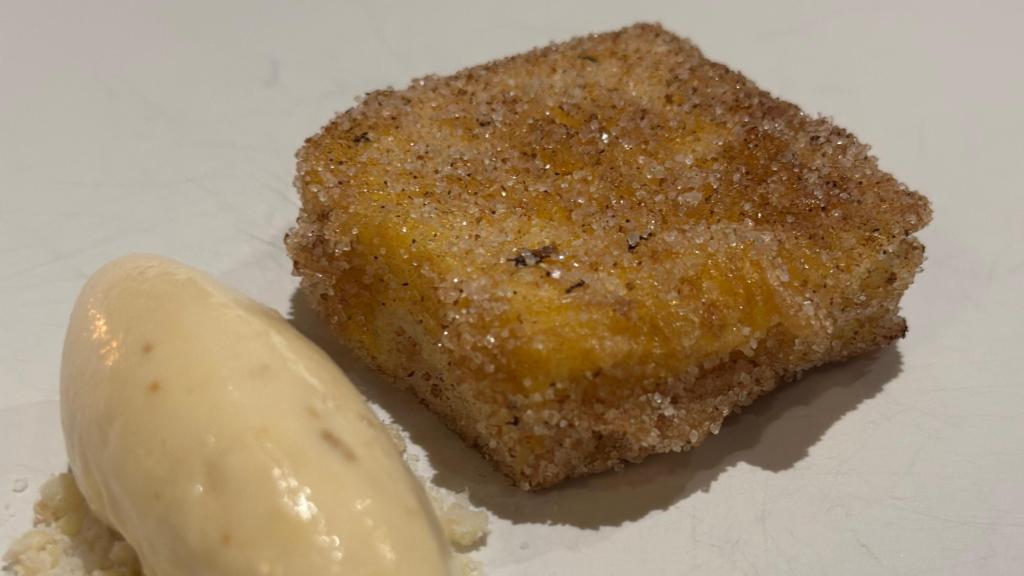 La leche frita es otra de las sorpresas escondidas en los postres de El Pedrusco.