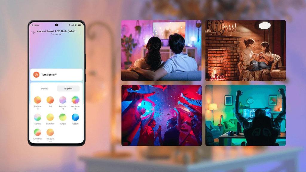 Preajustes de la bombilla inteligente de Xiaomi