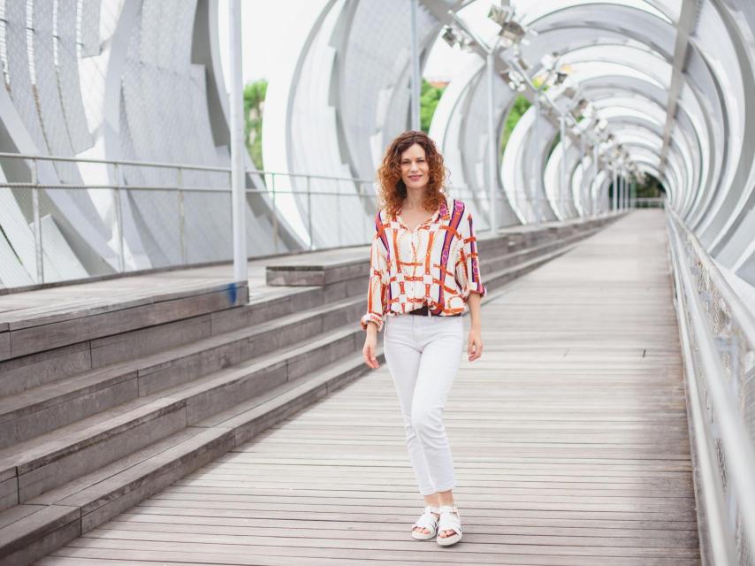 Lidia San José viene a menudo a España a ver a su familia.