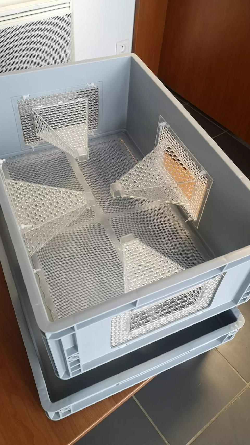 El interior de la trampa Eureka.