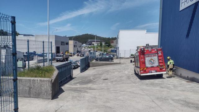 Accidente laboral en el polígono de Espiñeira, en Boiro.