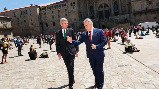 El presidente de la Xunta, Alfonso Rueda, y el gobernador de la provincia argentina de Córdoba, Martín Llaryora.