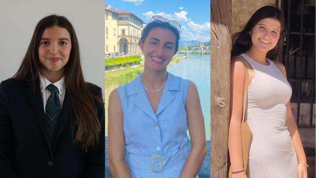 Gala Barrera, María Villanueva e Irene Díaz, las tres mejores notas de la Selectividad 2024.