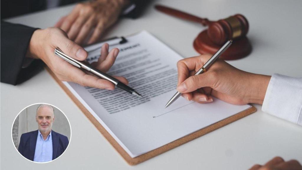 Montaje de Alejandro Ebrat, abogado experto en herencias.