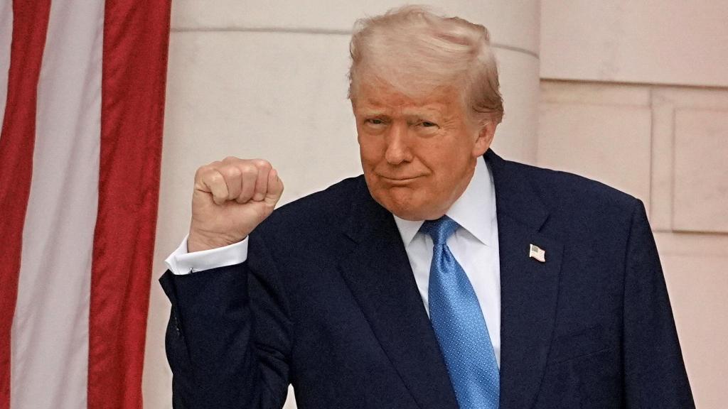 Donald Trump este lunes en un acto en Virginia (EEUU).