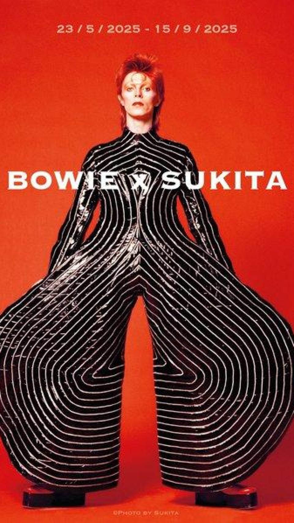 Cartel de la exposición BOWIE+X+SUKITA.