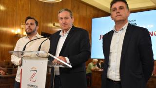 El presidente de la Diputación de Zamora, Javier Faúndez, junto a los vicepresidentes, Víctor López de la Parte y Ramiro Silva