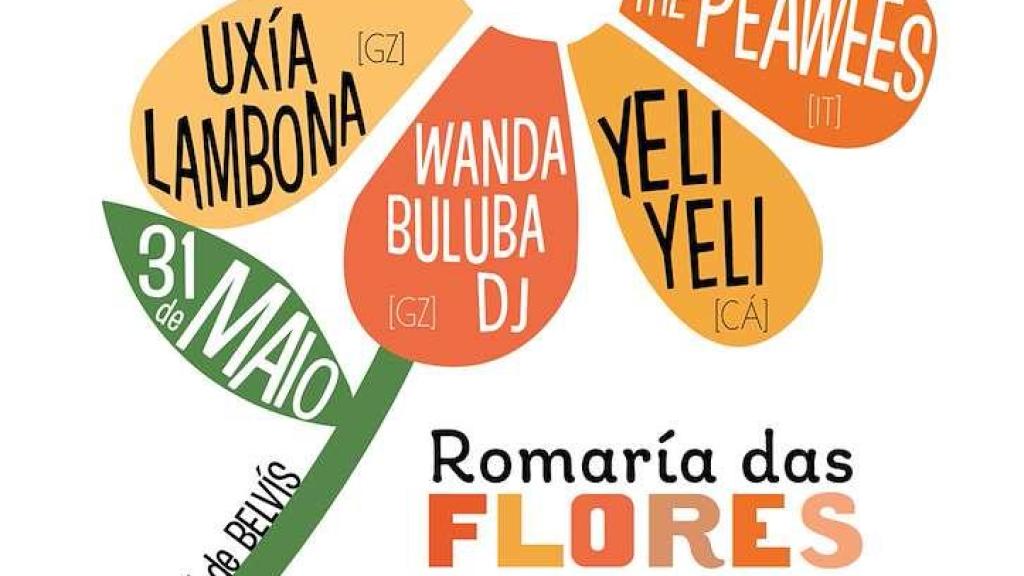 Cartel de la Romaría das Flores de Santiago de Compostela.