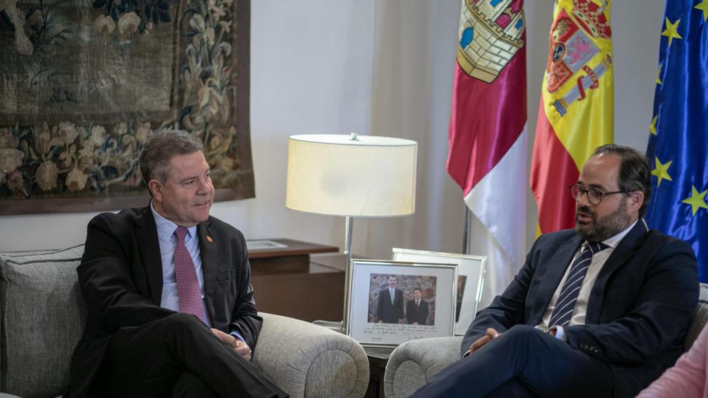 Page y Núñez durante una reunión celebrada en el Palacio de Fuensalida.