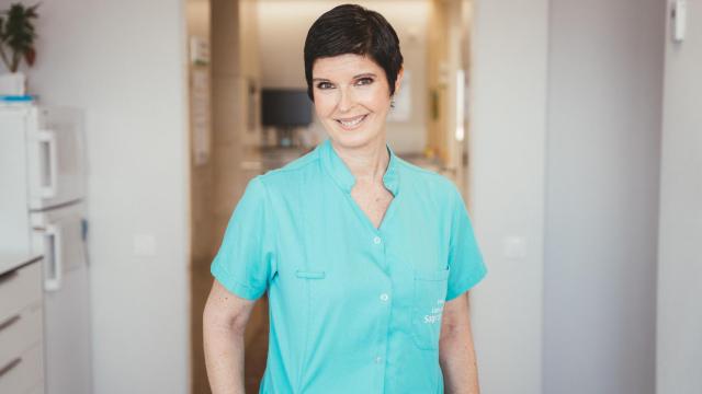 Montserrat Cantero, posando durante la sesión.