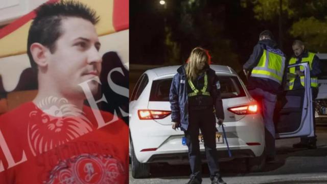 A la izquierda, una foto de Juan José Ruiz Cerezo, fallecido en el accidente laboral ocurrido en la fábrica de armamento alemana Rheinmetall Expal Munitions en Javalí Viejo; y a la derecha, varios agentes investigan la zona el mismo día del suceso.