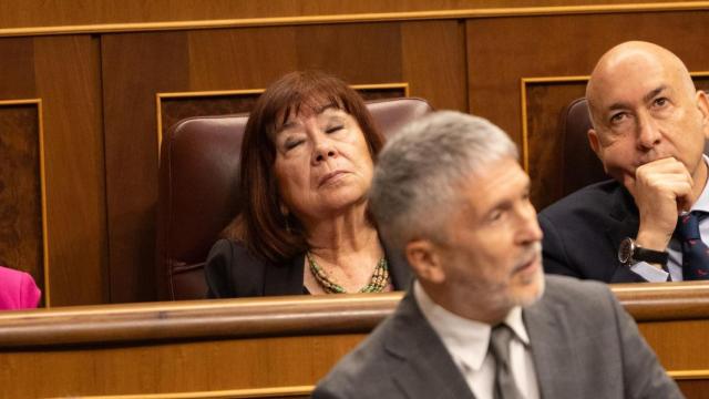 La presidenta del PSOE, Cristina Narbona, este miércoles en el Congreso.