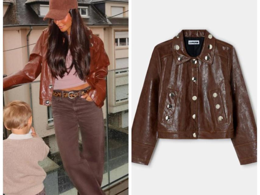 María Fernández-Rubíes con el modelo Sherry Brown de Laagam.