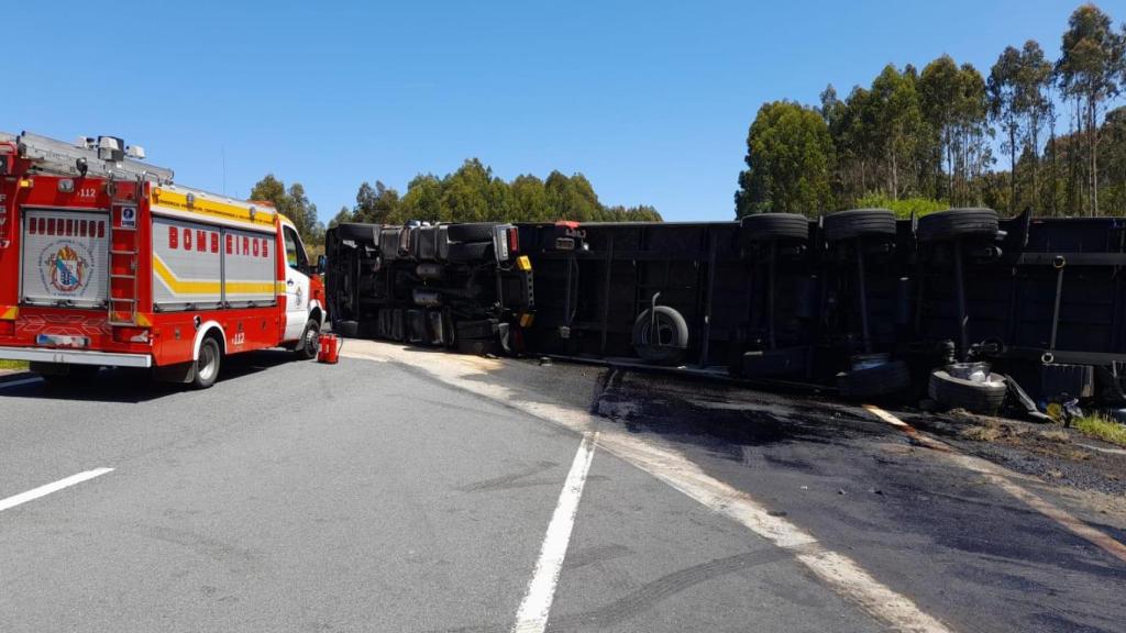 Imagen del siniestro en la A-6.