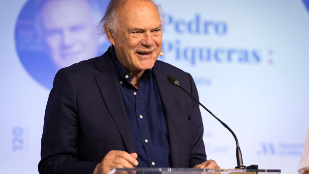 Pedro Piqueras en la clausura del proyecto 'Prensa en mi mochila' en Málaga.